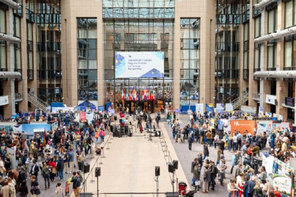 Inside Justus Lipsius building during EU Open Day